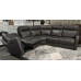 Modena Leather Sectional Power Reclining - Grey